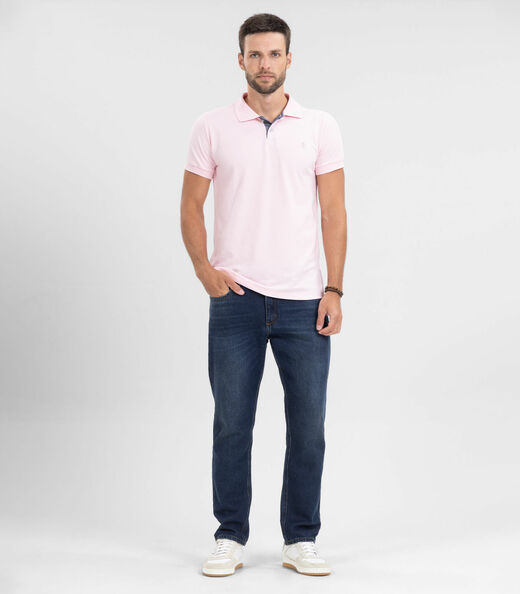 Polo Masculina Básica Diametro Rosa