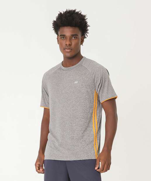 Camiseta Masculina Fitness Recorte Manga Curta MR