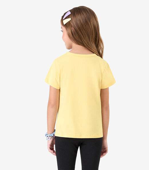 Blusa Básica Infantil Cotton Leve Rovi Kids Amarelo
