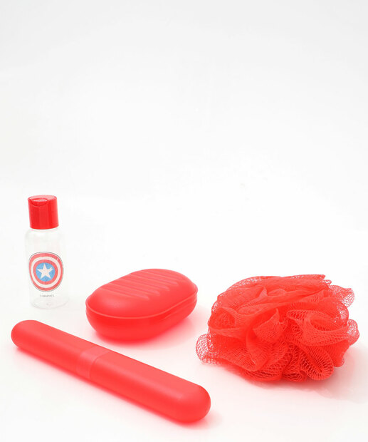 Image_Kit de Viagem Masculino 5 Peças Capitão América Vermelho