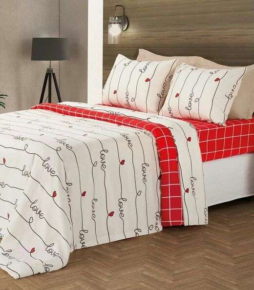 Image_Jogo Capa de Edredom Solteiro 2 Peças Lar e Lazer Branco