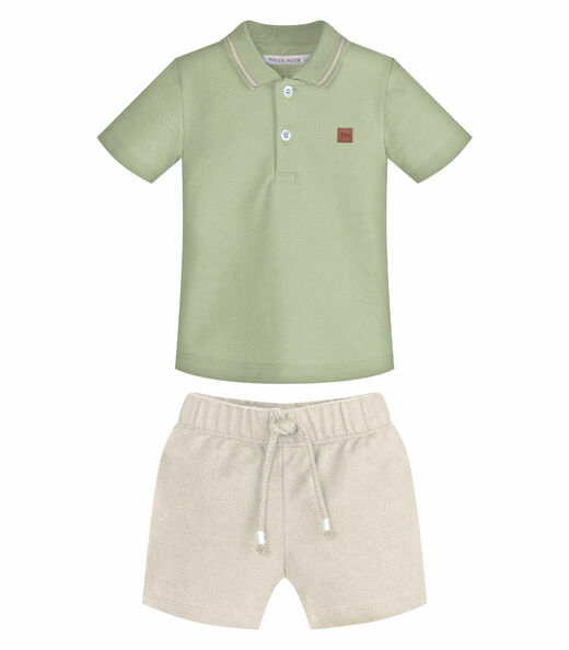 Image_Conjunto Infantil Polo Com Bermuda Trick Nick Verde