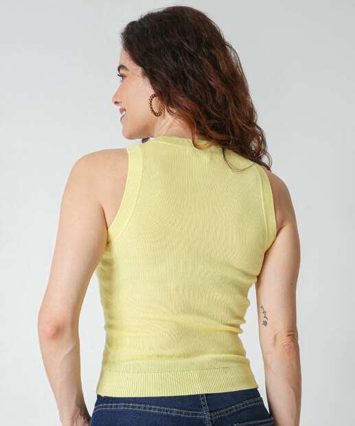 Blusa Feminina Tricô Sem Manga Marisa