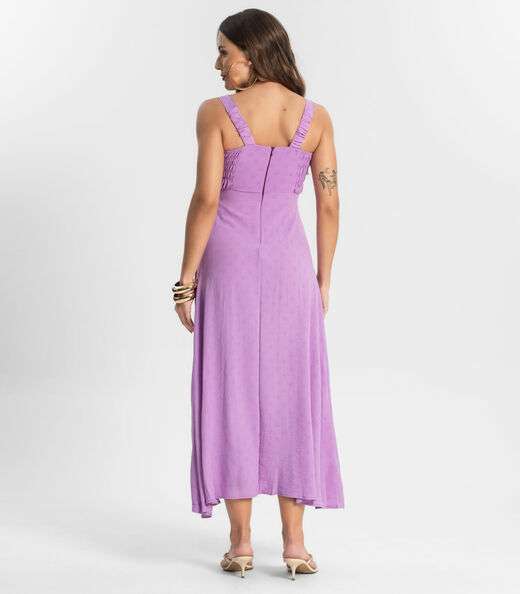 Vestido Midi De Alça Endless Roxo