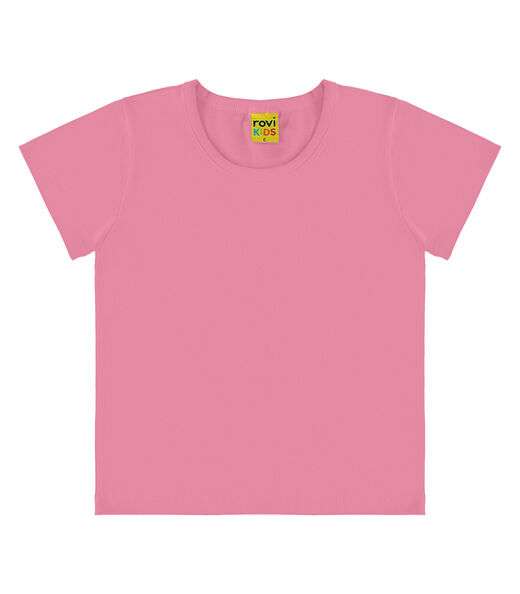 Blusa Básica Infantil Cotton Leve RoviKids Rosa