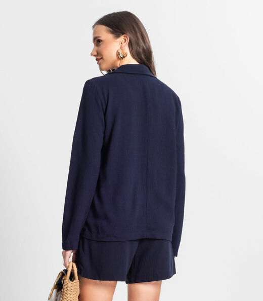 Blazer De Linho Strong Feminino Endless Azul