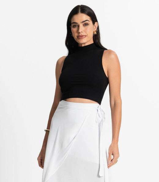 Image_Regata Feminina Gola Alta Canelada Select Preto