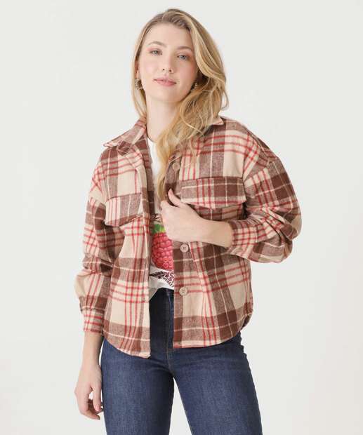 Image_Camisa Feminina Xadrez Manga Longa Marisa