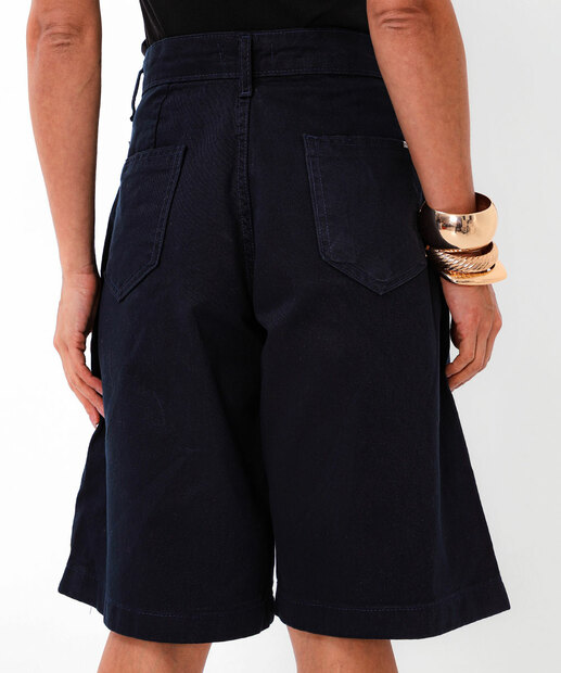 Bermuda Jorts Feminina Sarja Bolsos Zune Jeans Azul