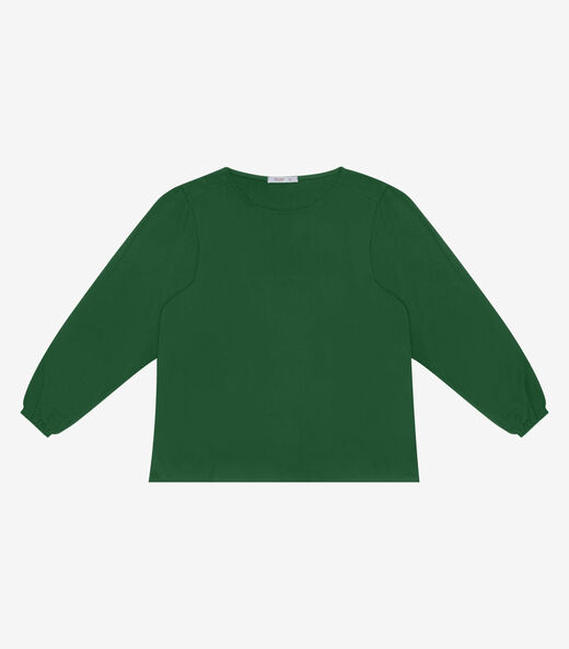 Image_Blusa Manga Longa Viscose Plus Size Secret Glam Verde