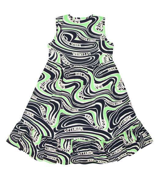 Vestido Infantil Estampado Infinita Cor Verde