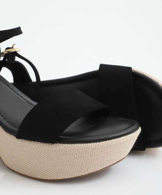 Sandália Feminina Meia Pata Nobuck Bebecê Preto