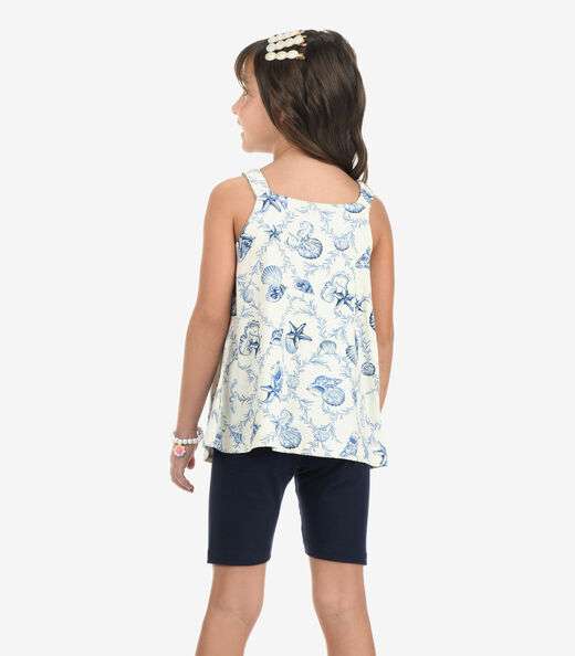 Conjunto Regata Com Ciclista Rovi Kids Bege