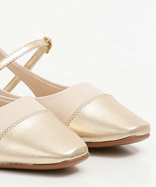 Sapatilha Feminina Slingback Bico Redondo Bebecê 