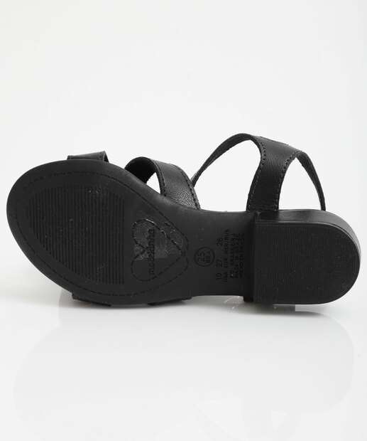 Sandália Infantil Coração Molekinha Preto