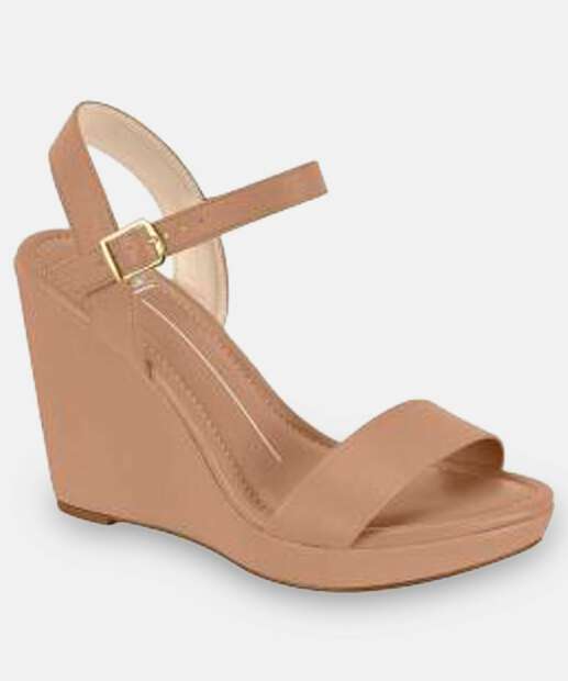Image_Sandália Feminino Plataforma Tiras Moleca Bege