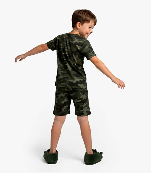 Pijama Infantil Camiseta e Bermuda Select Verde