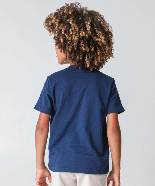 Conjunto Infantil Botões Marisa Tam 4 a 10 Azul