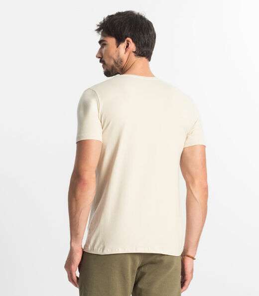 Camiseta Plus Size Masculina Diametro Bege