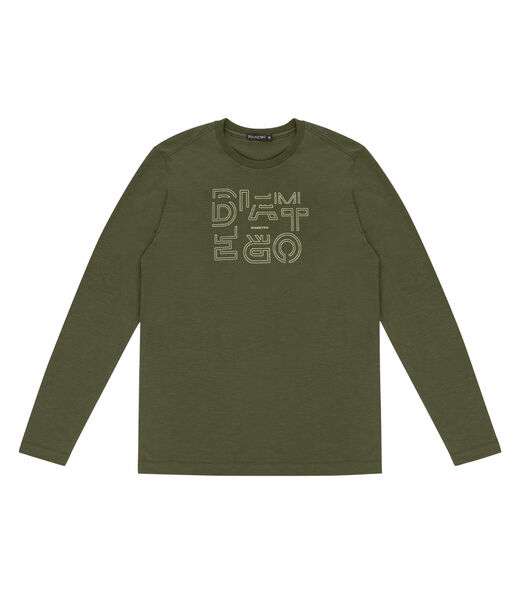 Camiseta Masculina Manga Longa Diametro Verde