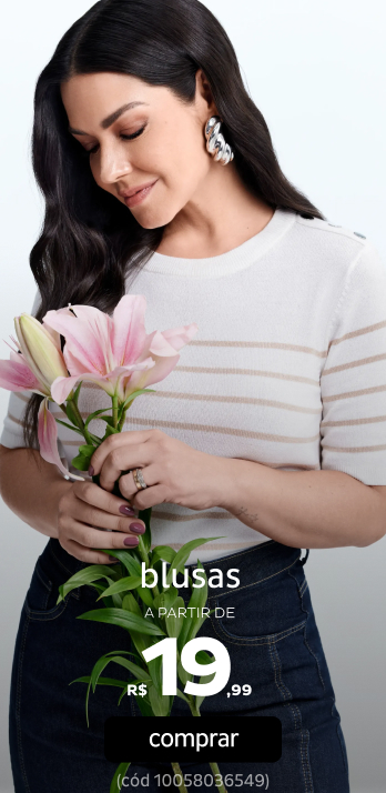 Blusas a partir de R$19,99