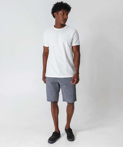 Camiseta Masculina Textura Marisa Off White