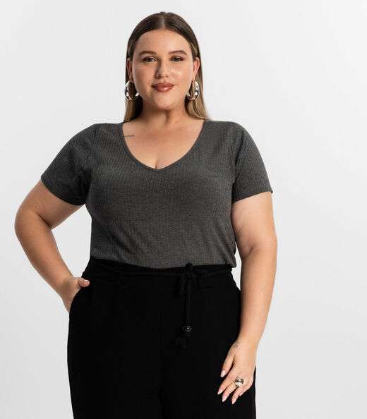 Image_Blusa Feminina Plus Size da Infinita Cor Cinza