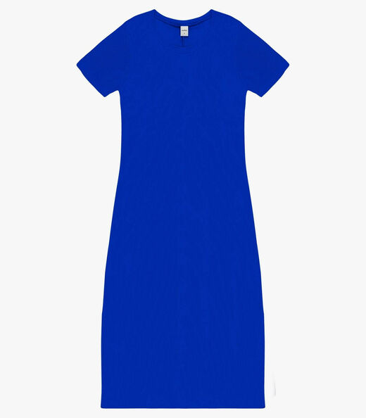 Image_Vestido Feminino Básico Midi Em Ribana Rovitex Azul