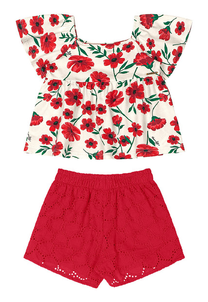 Conjunto Blusa Estampado Short Quimby
