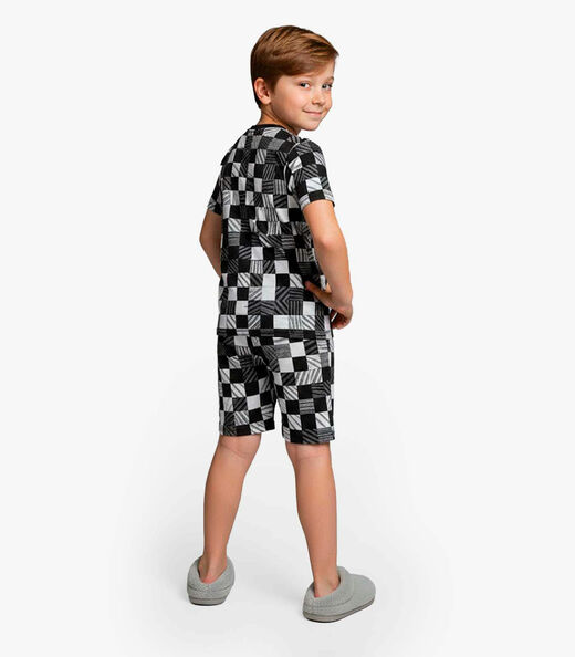 Pijama Infantil Camiseta e Bermuda Select Bege