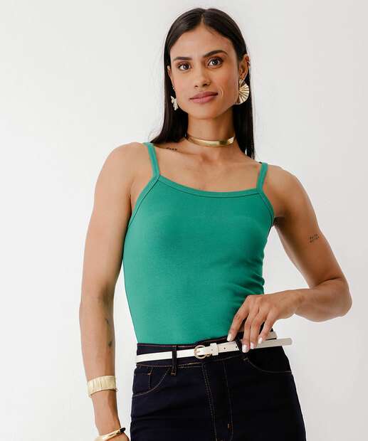 Blusa Regata Feminina Cotton Alças Finas Marisa