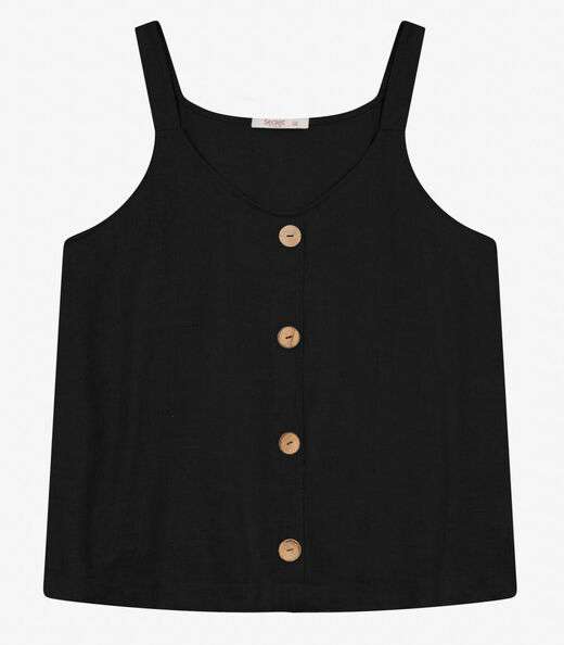 Regata Feminina Plus Size Secret Glam Preto