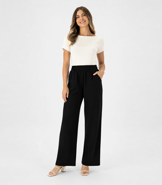 Image_Calça Feminina Em Moletom Peluciado Infinita Cor Preto