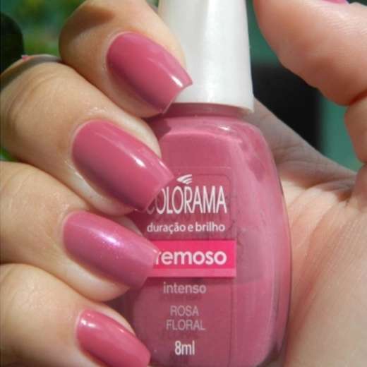 Esmalte Colorama Rosa Floral Cremoso Longa Duração 8ml