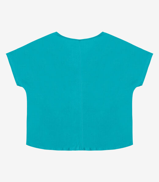 Blusa Lisa Plus Infinita Cor Azul