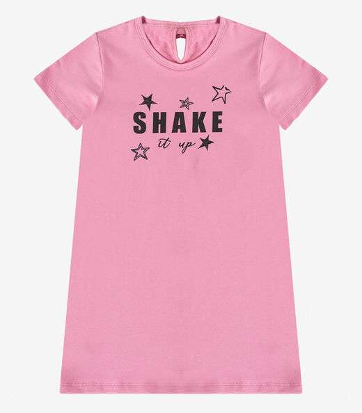 Image_Vestido Feminino Infantil em Molecotton Select Rosa