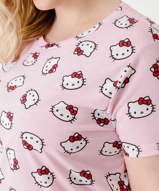 Camisola Plus Size Estampa Hello Kitty Sanrio