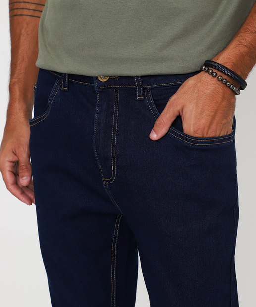 Calça Masculina Jeans Skinny Jezzian Azul Escuro