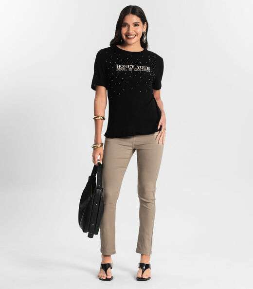 Blusa Visco Tricot Feminina Rovitex Preto