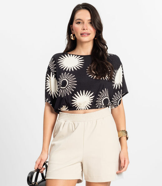 Image_Blusa Feminina Manga Curta Rovitex Preto