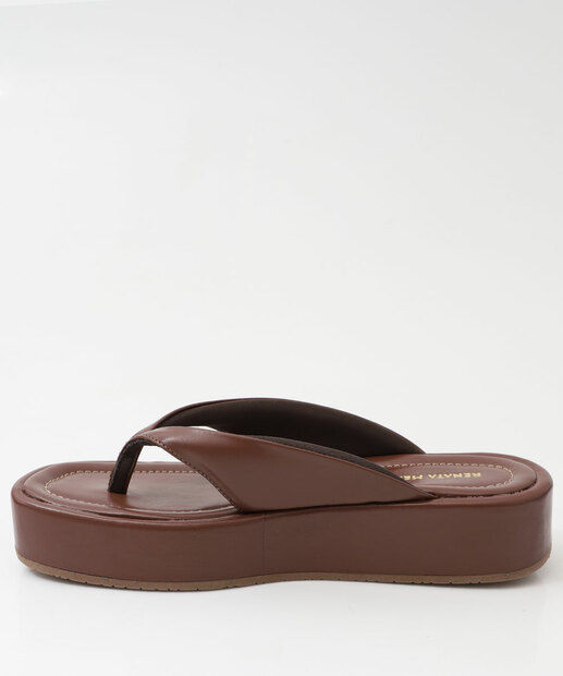 Tamanco Feminino Flatform Renata Mello Marrom