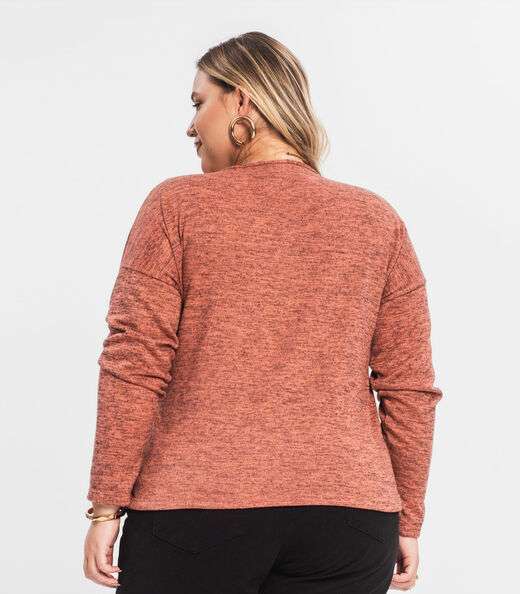 Blusa Feminina Plus Infinita Cor Laranja