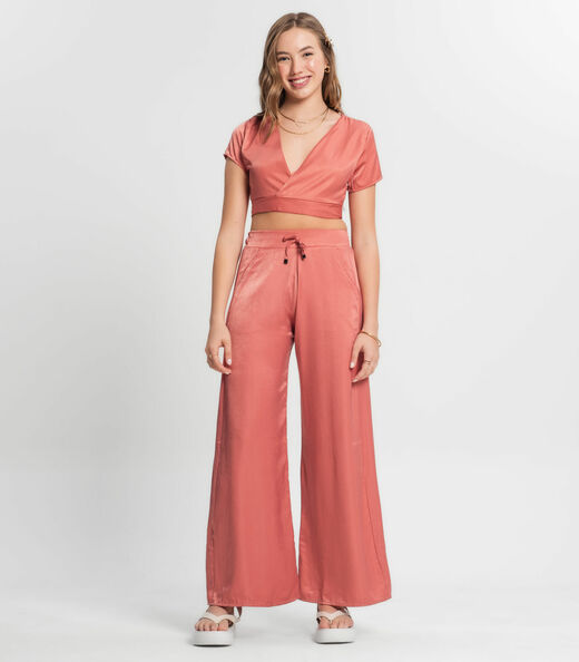 Image_Calça Juvenil Feminina Em Viscopoly Glow Minty Laranja