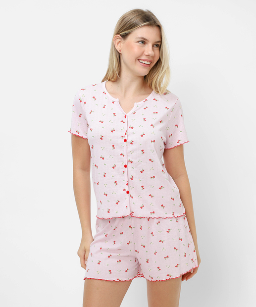 Image_Pijama Feminino Estampa Morangos Marisa Rosa