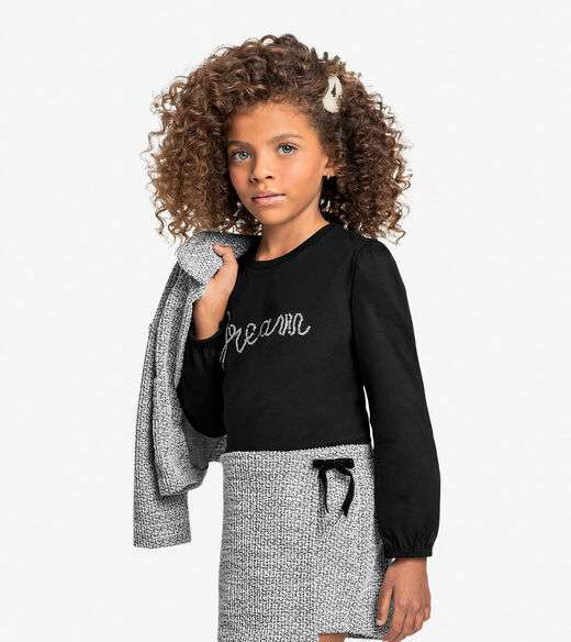 Conjunto Blusa Com Shorts Saia Trick Nick Preto