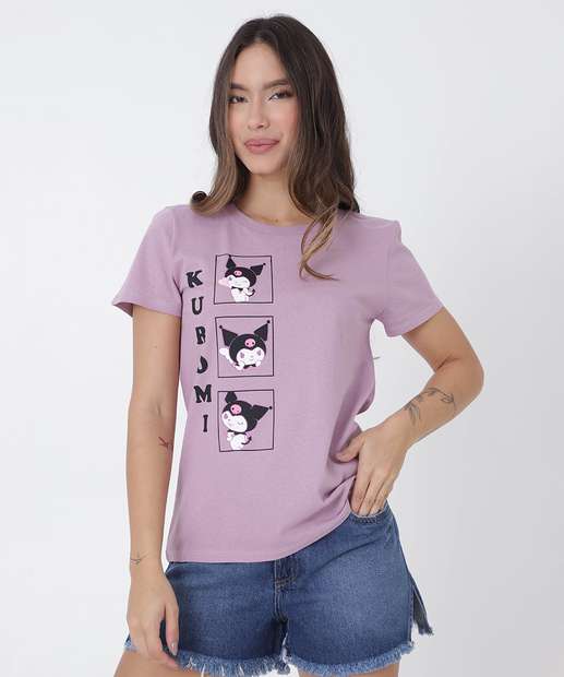 Image_Blusa Feminina Estampa Frontal Kuromi Sanrio