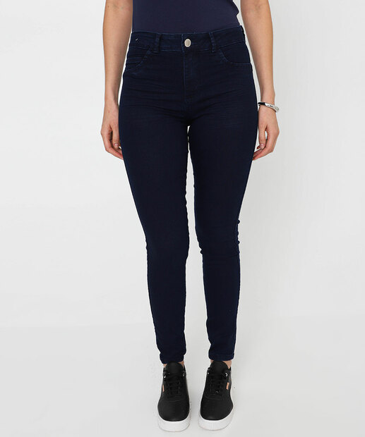 Calça Jeans Skinny Feminina Cintura Alta Biotipo Azul
