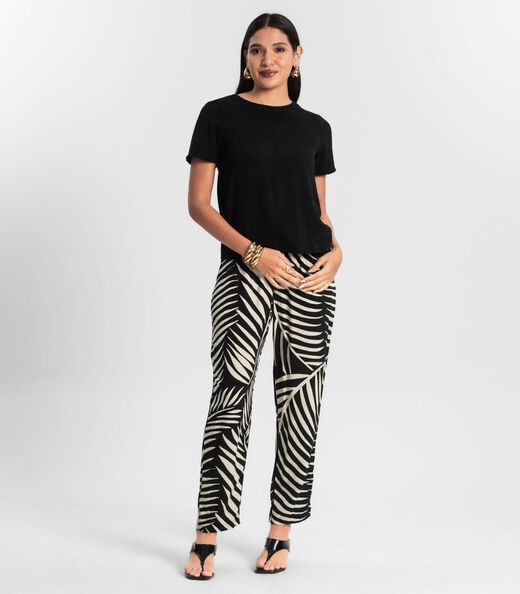 Blusa Manga Curta em Air Flow Rovitex Preto