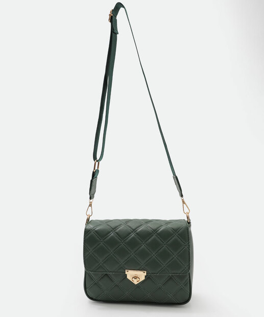 Bolsa Transversal Feminina Matelassê Marisa Preto