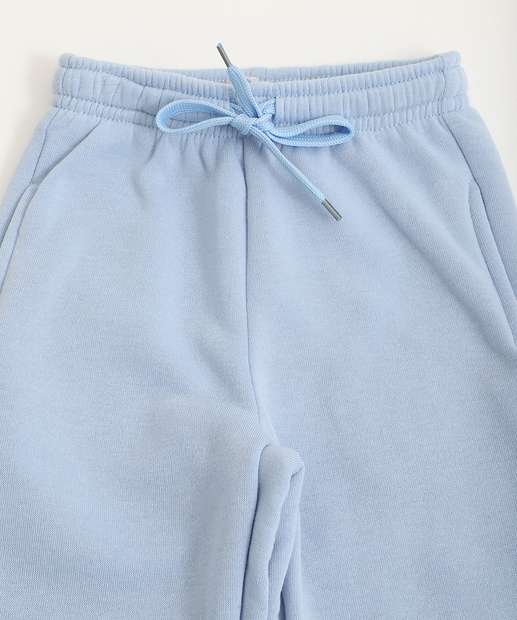 Calça Infantil Moletom Marisa Tam 1 a 3 Azul